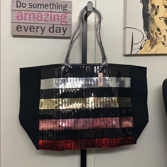 Victoria's Secret Handbags - VICTORIA’S SECRET WOMENS SEQUIN TOTES BAG ONE SIZE